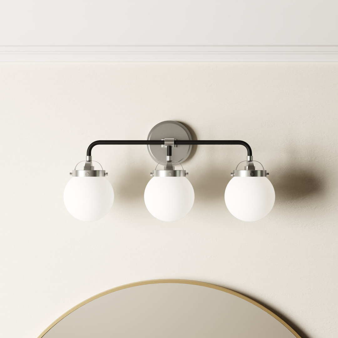 Newport 3 Light Hand-Blown Glass Vanity Light